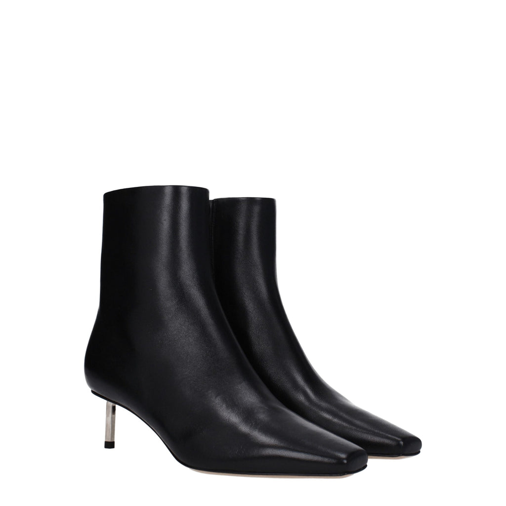 Off-White Schwarze Leder-Stiefeletten
