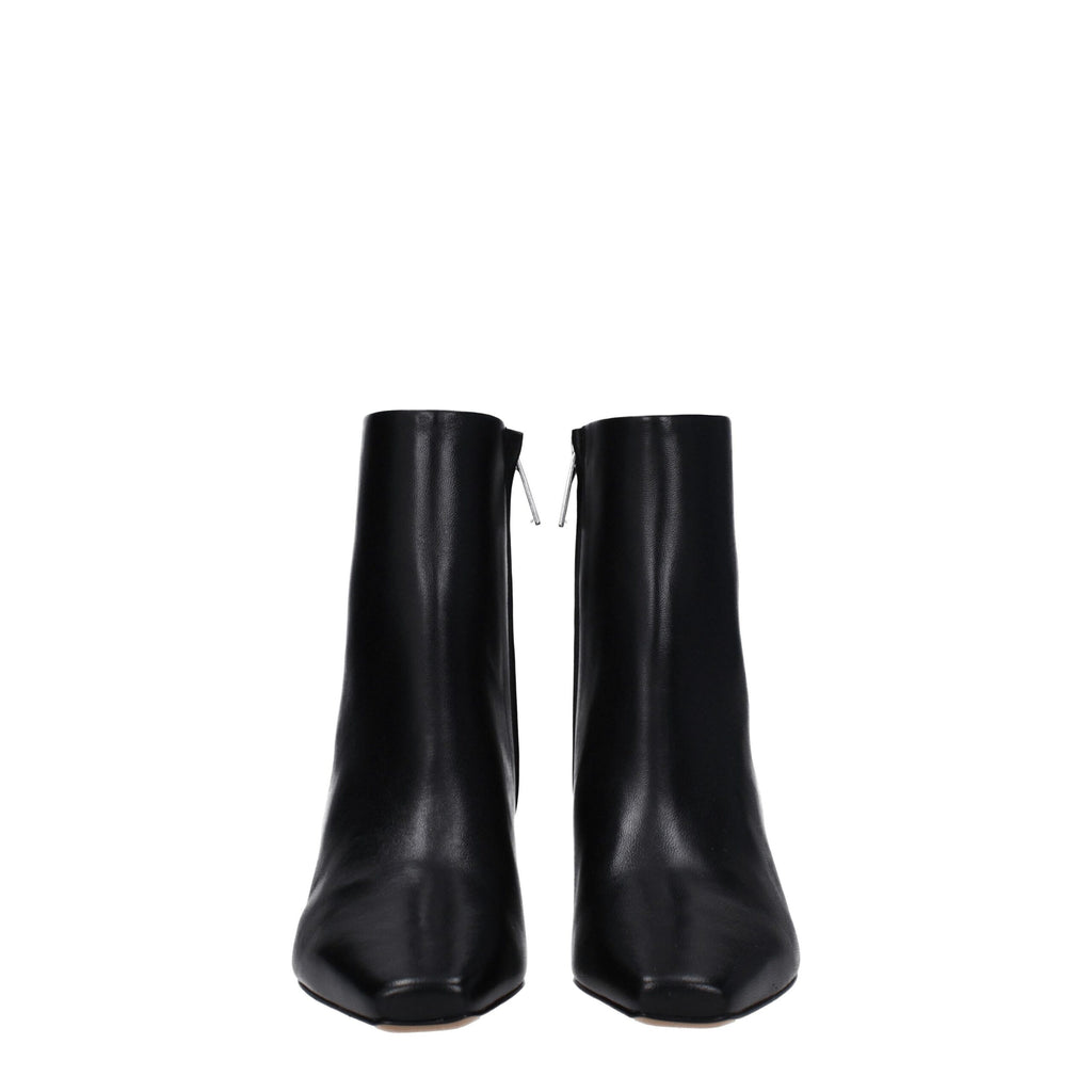 Off-White Schwarze Leder-Stiefeletten
