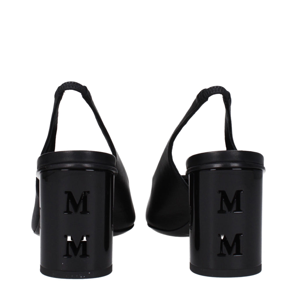 Max Mara Schwarze Leder Pumps mit hohem Absatz