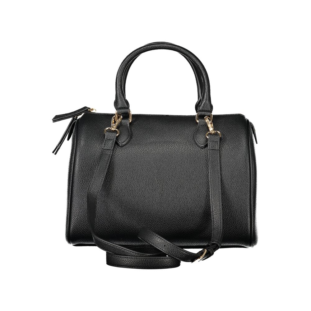Mario Valentino Schwarze Damen-Handtasche aus Polyurethan