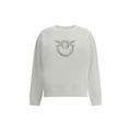 PINKO Weißes Baumwoll-Sweatshirt