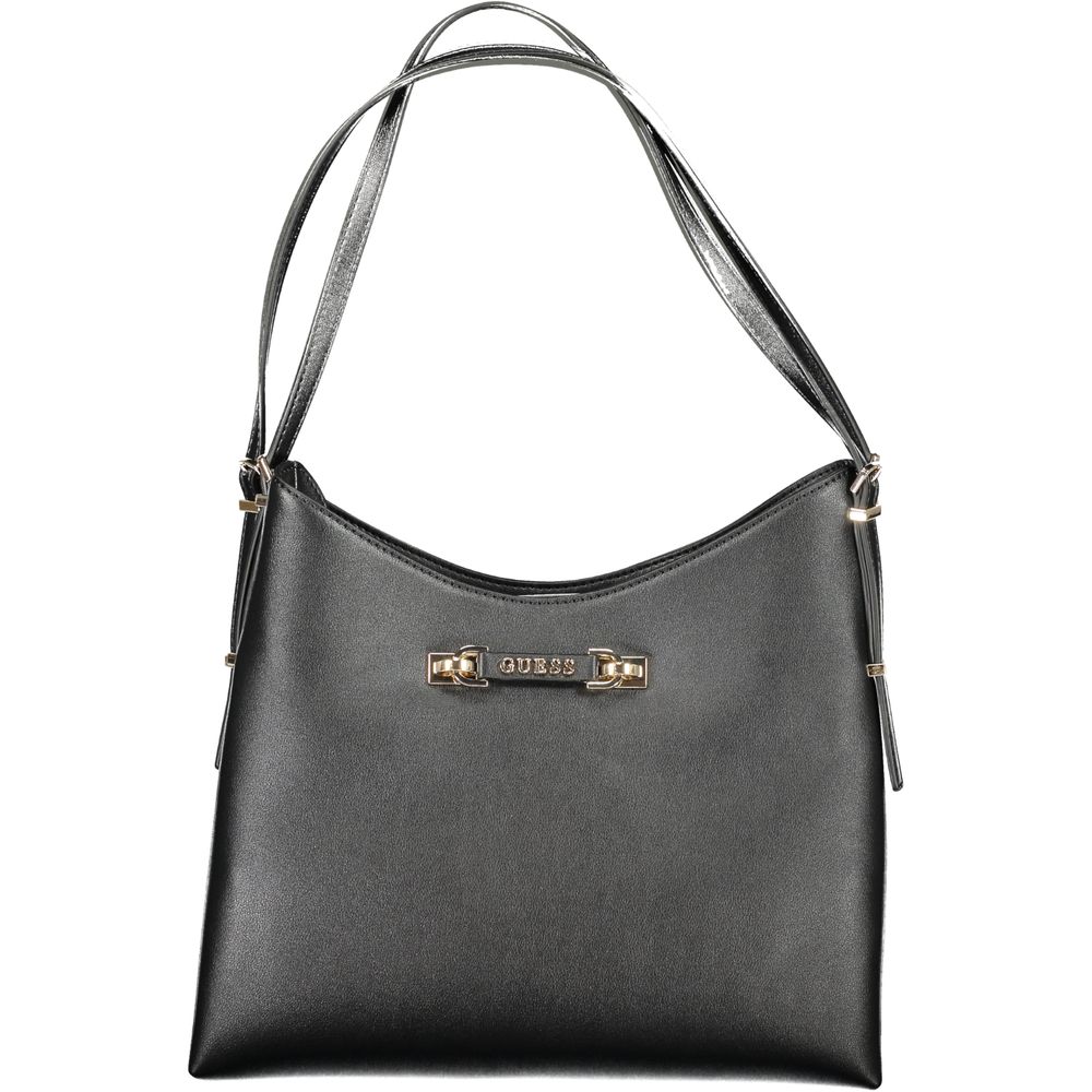 Guess Jeans Schwarze Damen-Handtasche aus Polyurethan