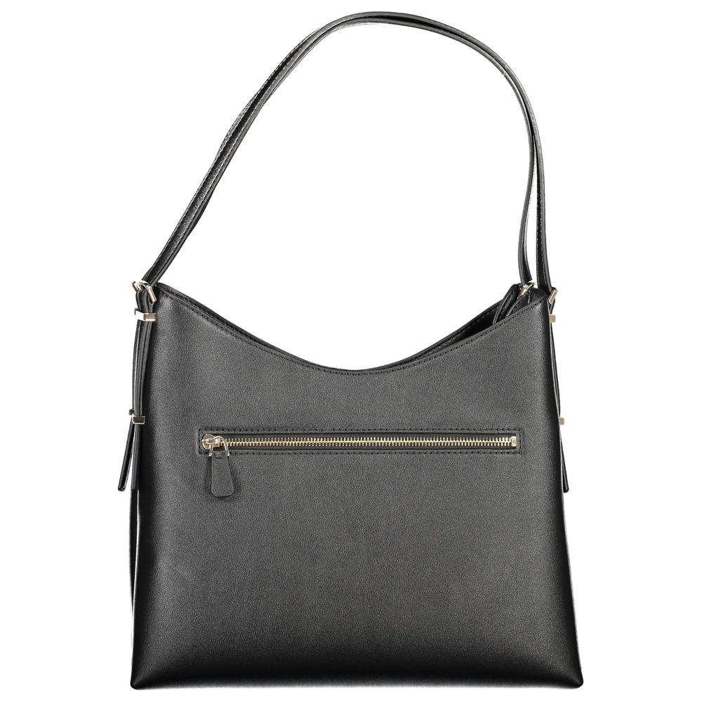 Guess Jeans Schwarze Damen-Handtasche aus Polyurethan