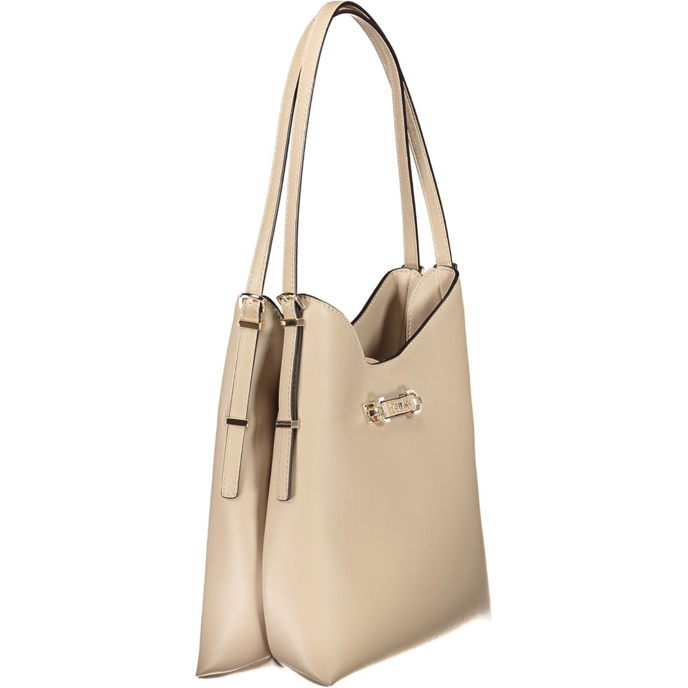 Guess Jeans Damenhandtasche aus beigem Polyurethan