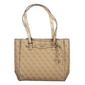 Guess Jeans Damen-Handtasche aus beigem Polyurethan