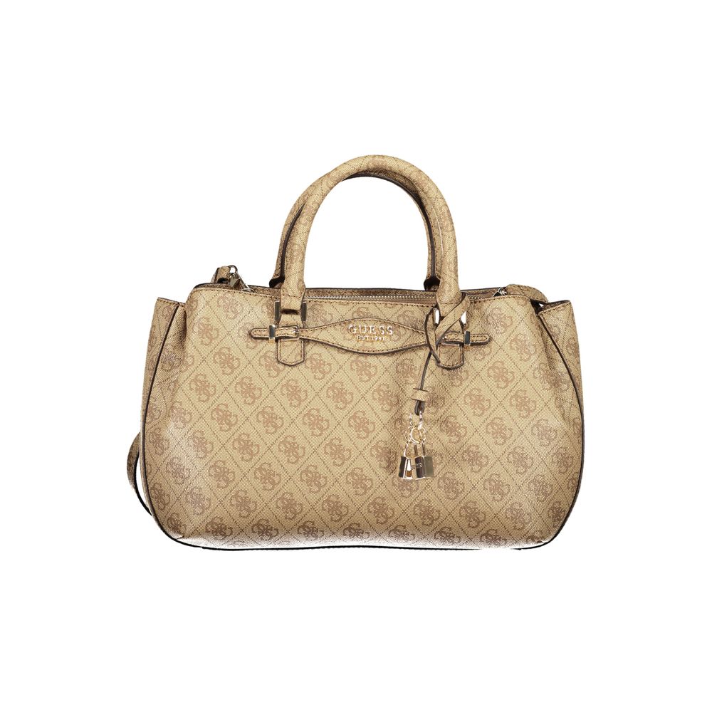 Guess Jeans Damen-Handtasche aus beigem Polyurethan