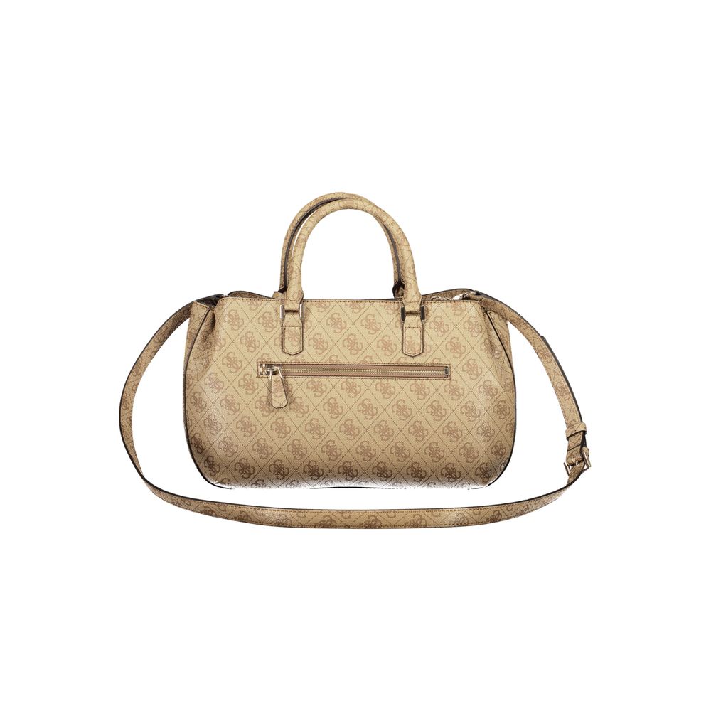 Guess Jeans Damen-Handtasche aus beigem Polyurethan