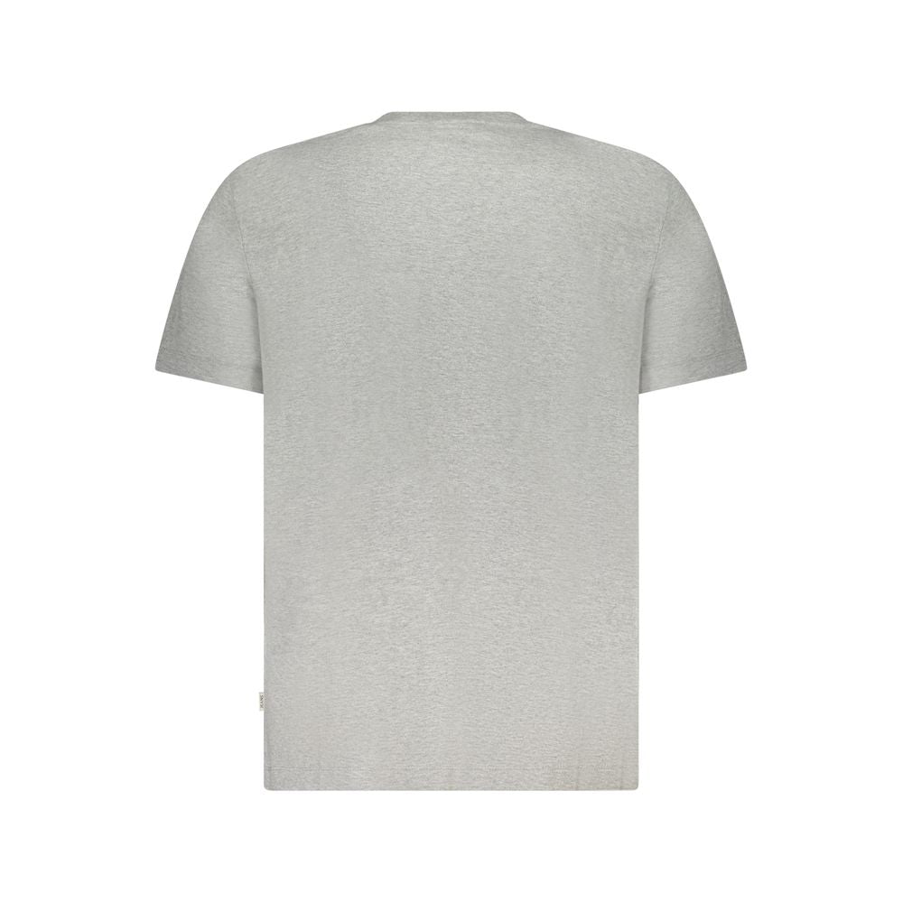 Guess Jeans Graues Baumwoll-T-Shirt für Herren