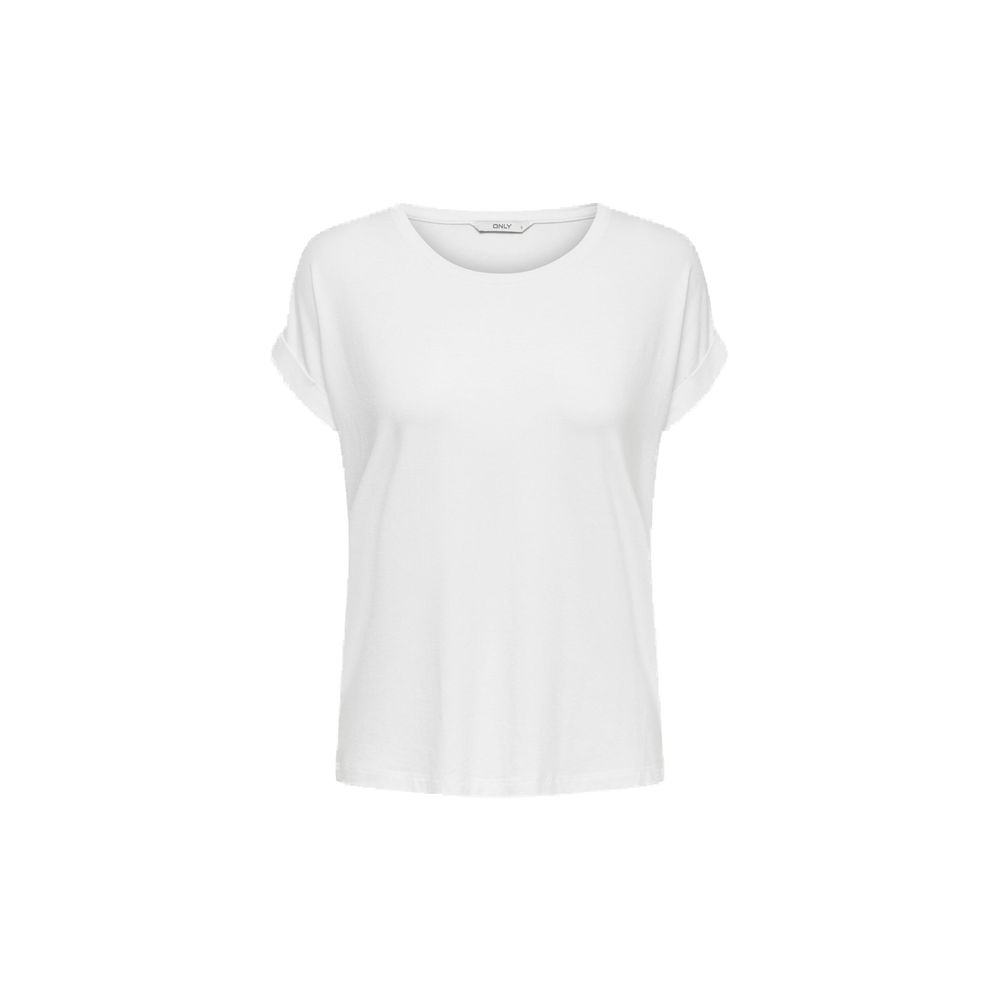 Only Weißes T-Shirt aus Polyester