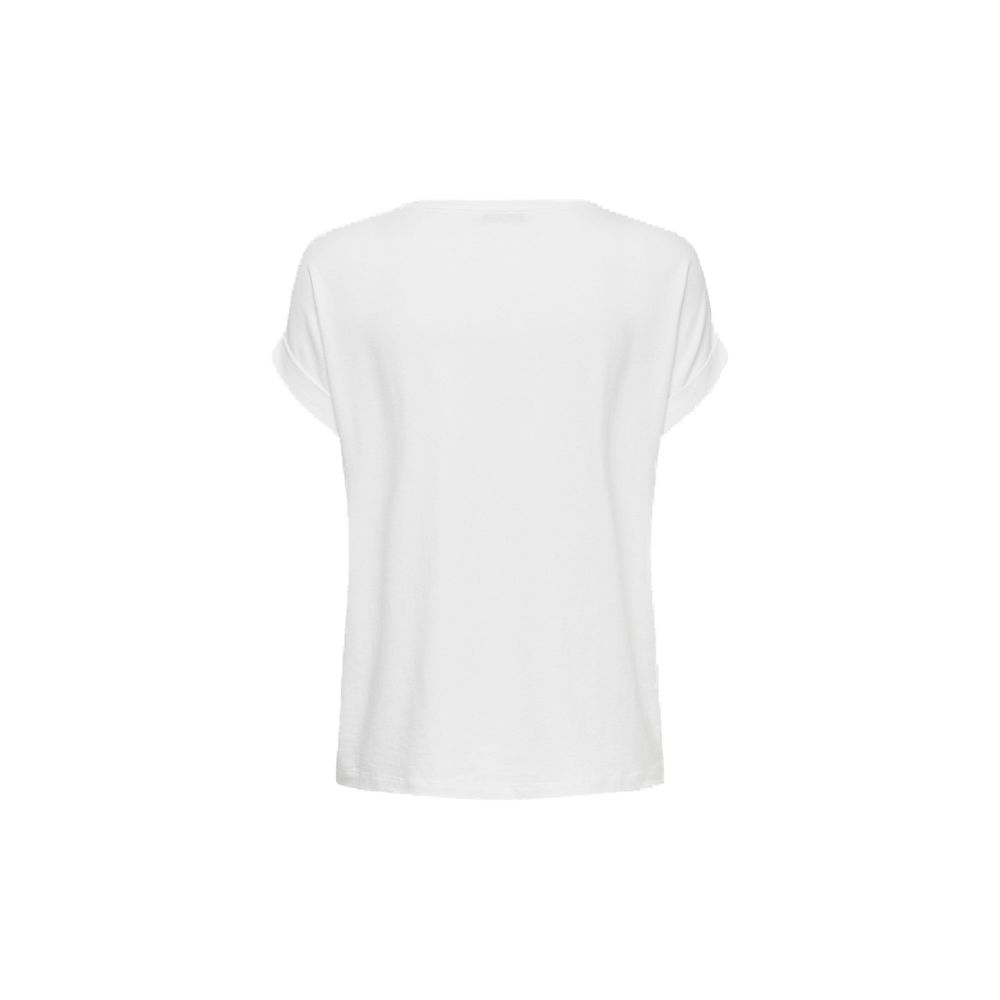 Only Weißes T-Shirt aus Polyester
