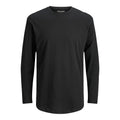 Jack Jones Schwarzes Langarm-T-Shirt aus Baumwolle