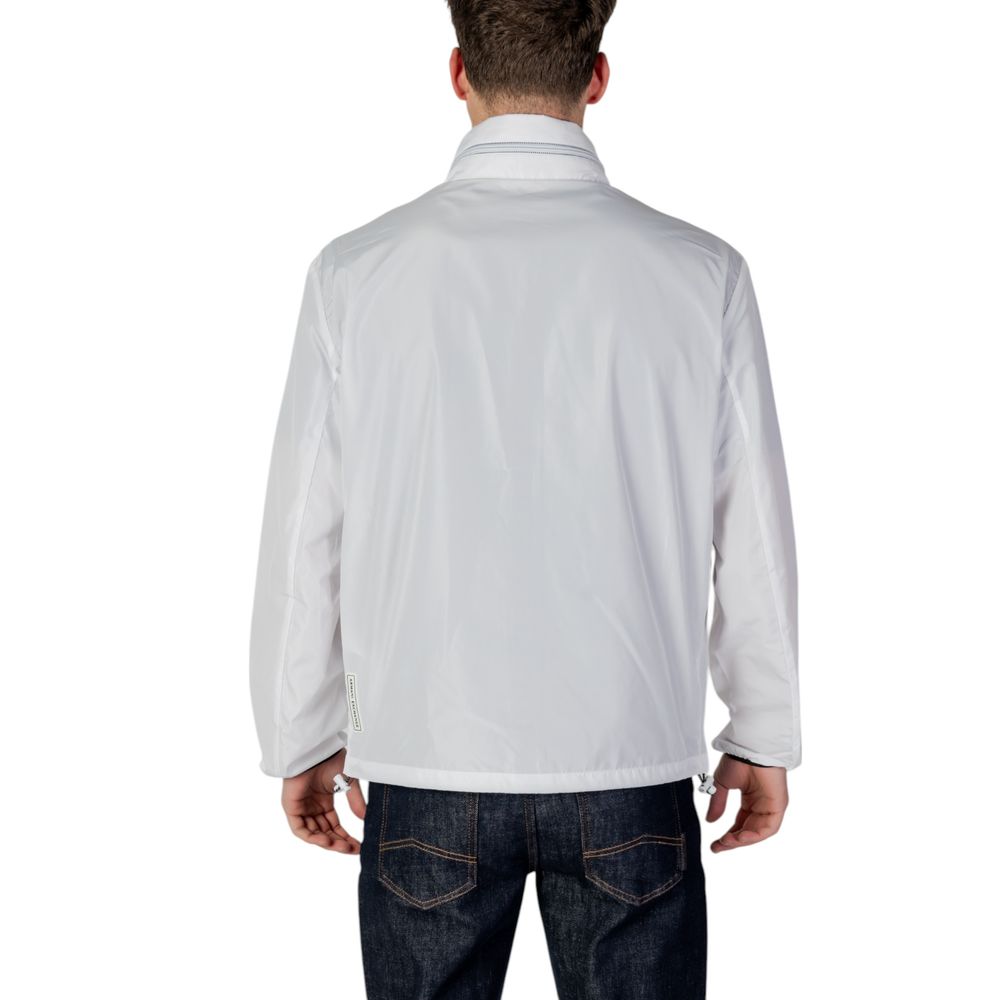 Armani Exchange Weiße Shell-Jacke aus Polyester