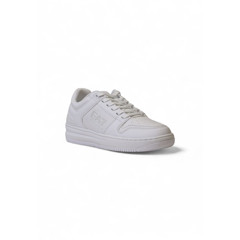 EA7 Emporio Armani Weiße Sneaker aus Polyester im Athletic-Stil