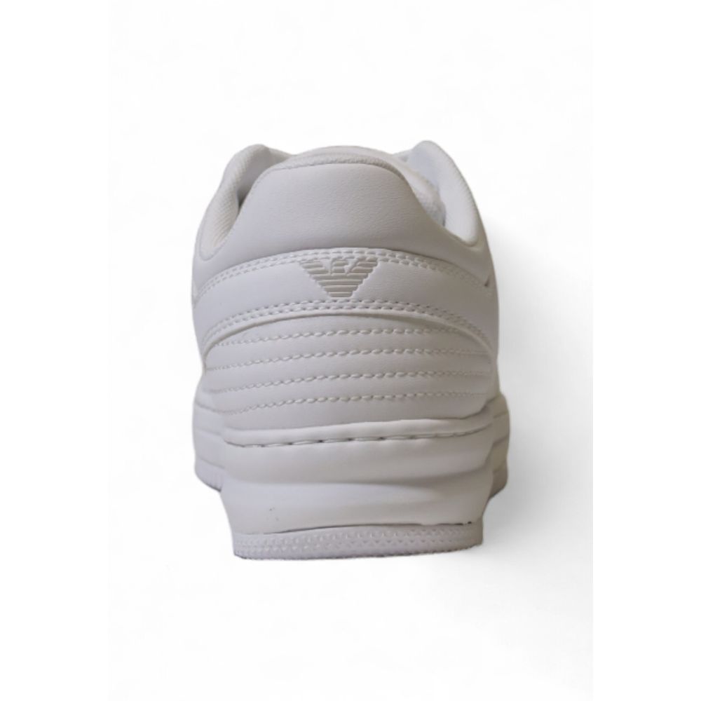 EA7 Emporio Armani Weiße Sneaker aus Polyester im Athletic-Stil