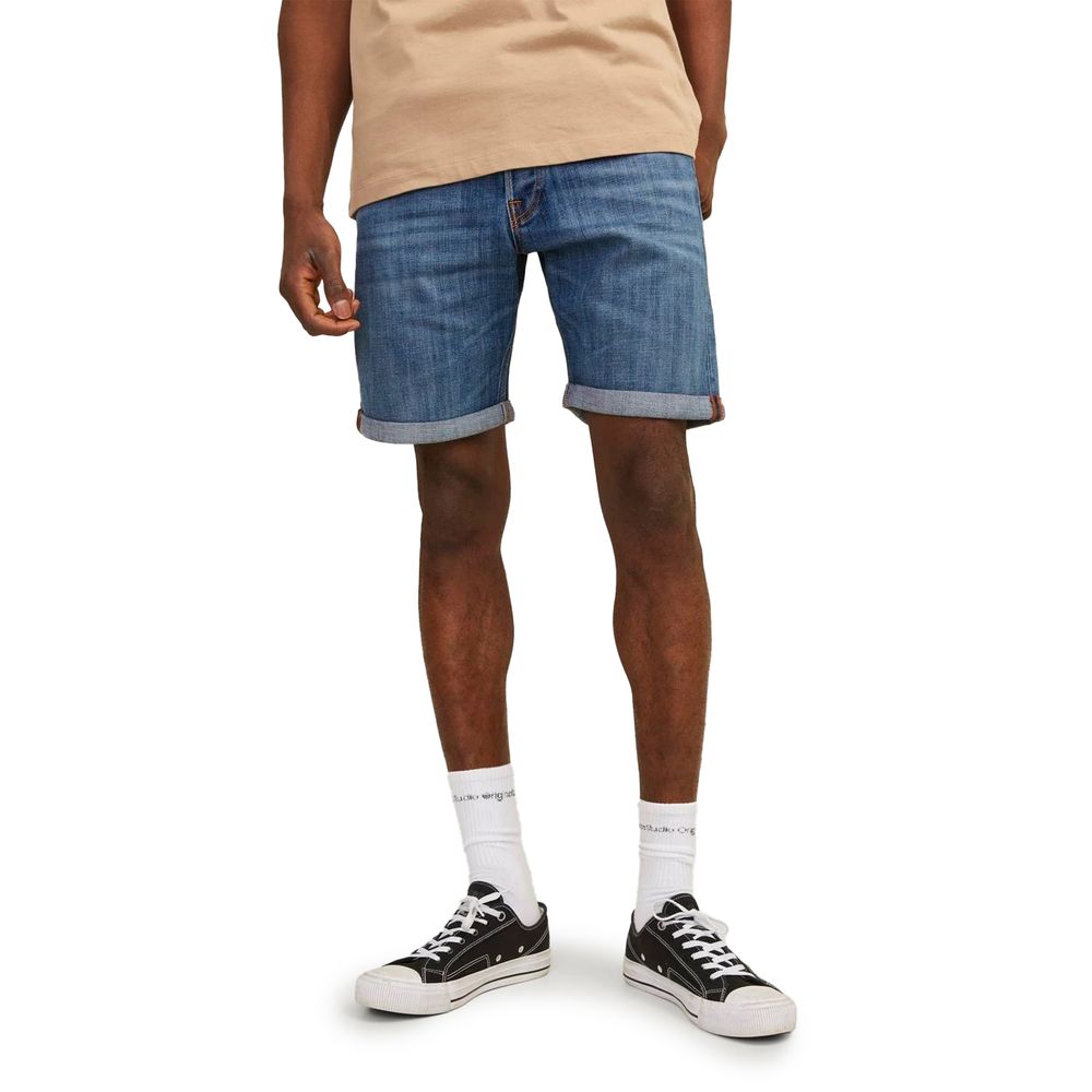 Jack Jones Blaue Baumwoll-Bermudashorts