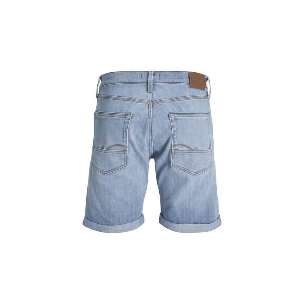 Jack Jones Hellblaue Baumwoll-Bermudashorts