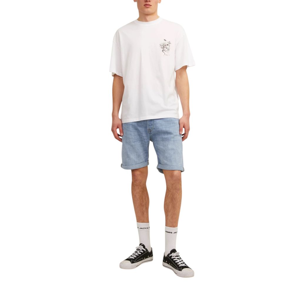 Jack Jones Hellblaue Baumwoll-Bermudashorts