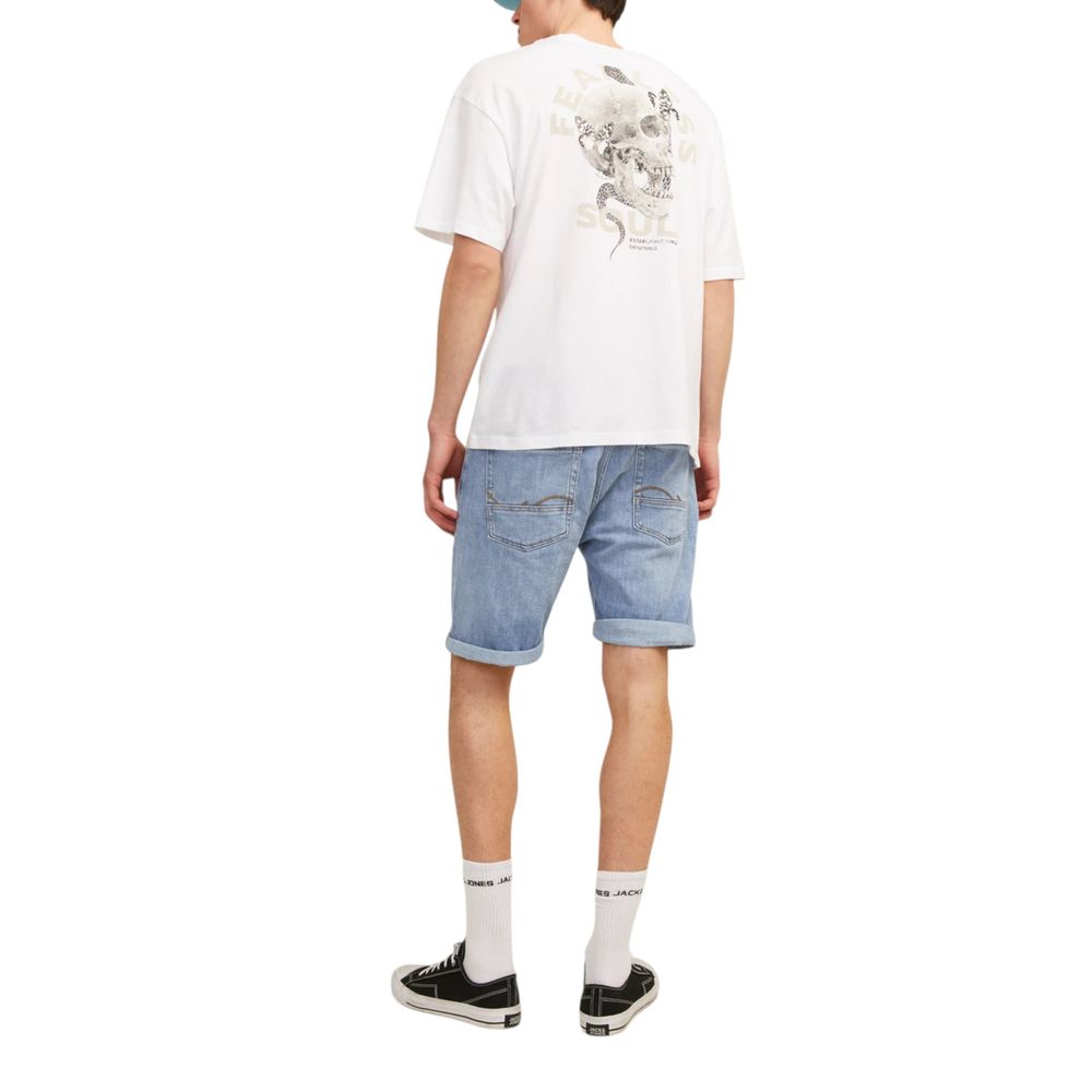 Jack Jones Hellblaue Baumwoll-Bermudashorts