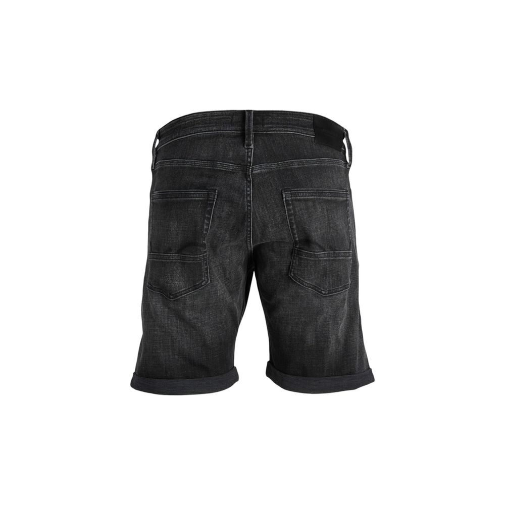 Jack Jones Schwarze Baumwoll-Bermudashorts