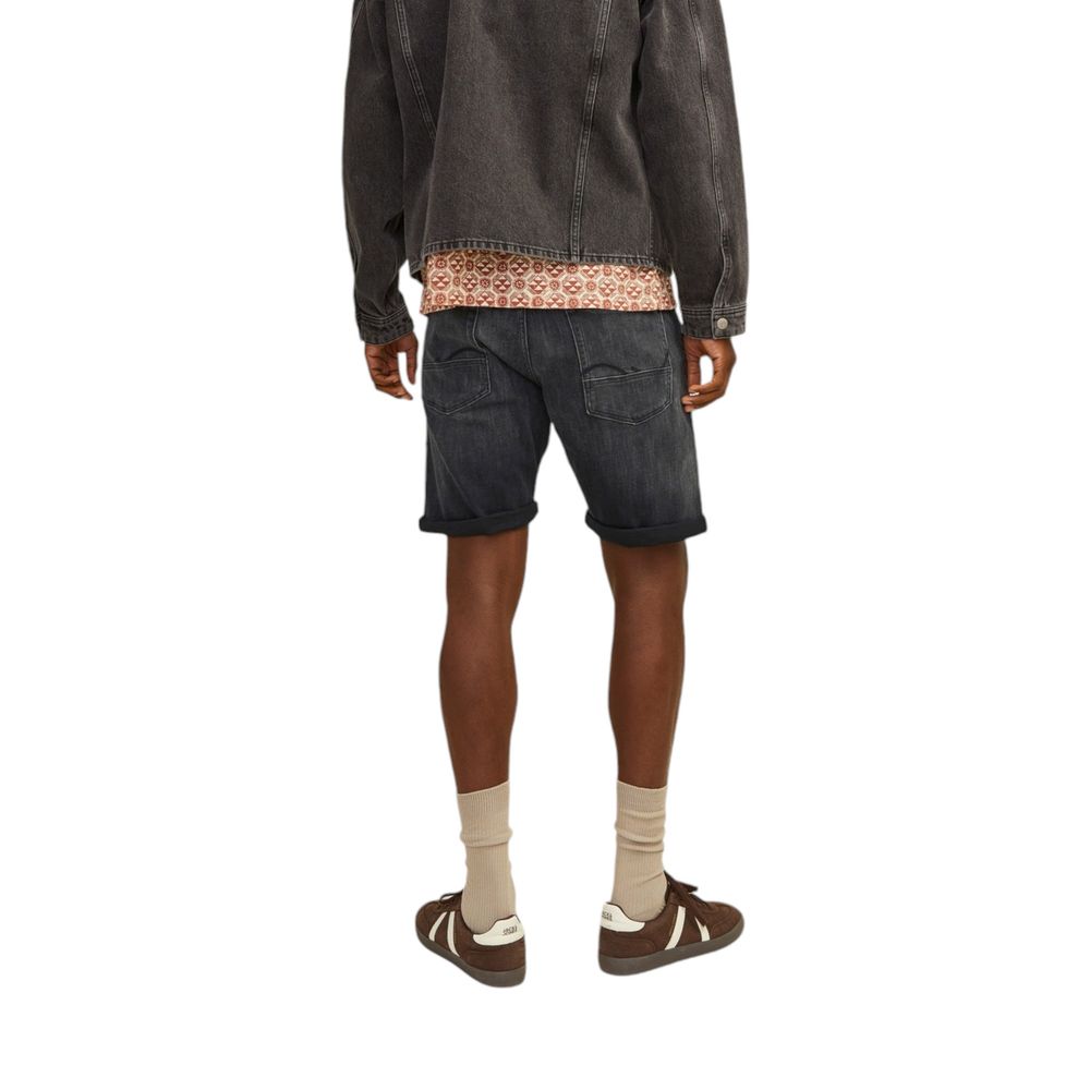 Jack Jones Schwarze Baumwoll-Bermudashorts