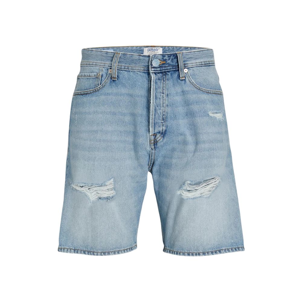 Jack Jones Hellblaue Baumwoll-Bermudashorts