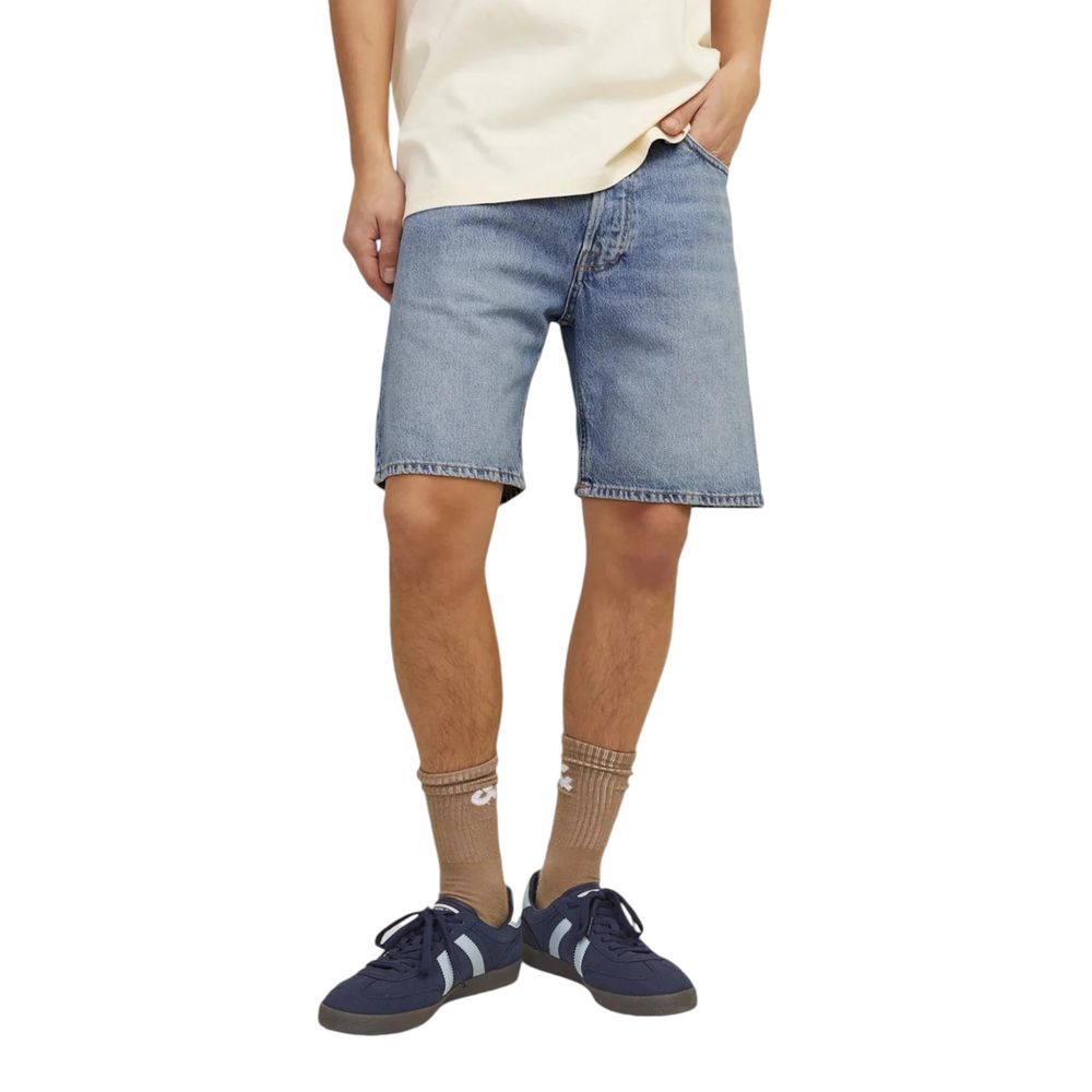 Jack Jones Blaue Baumwoll-Bermudashorts