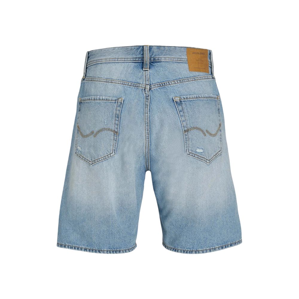 Jack Jones Hellblaue Baumwoll-Bermudashorts