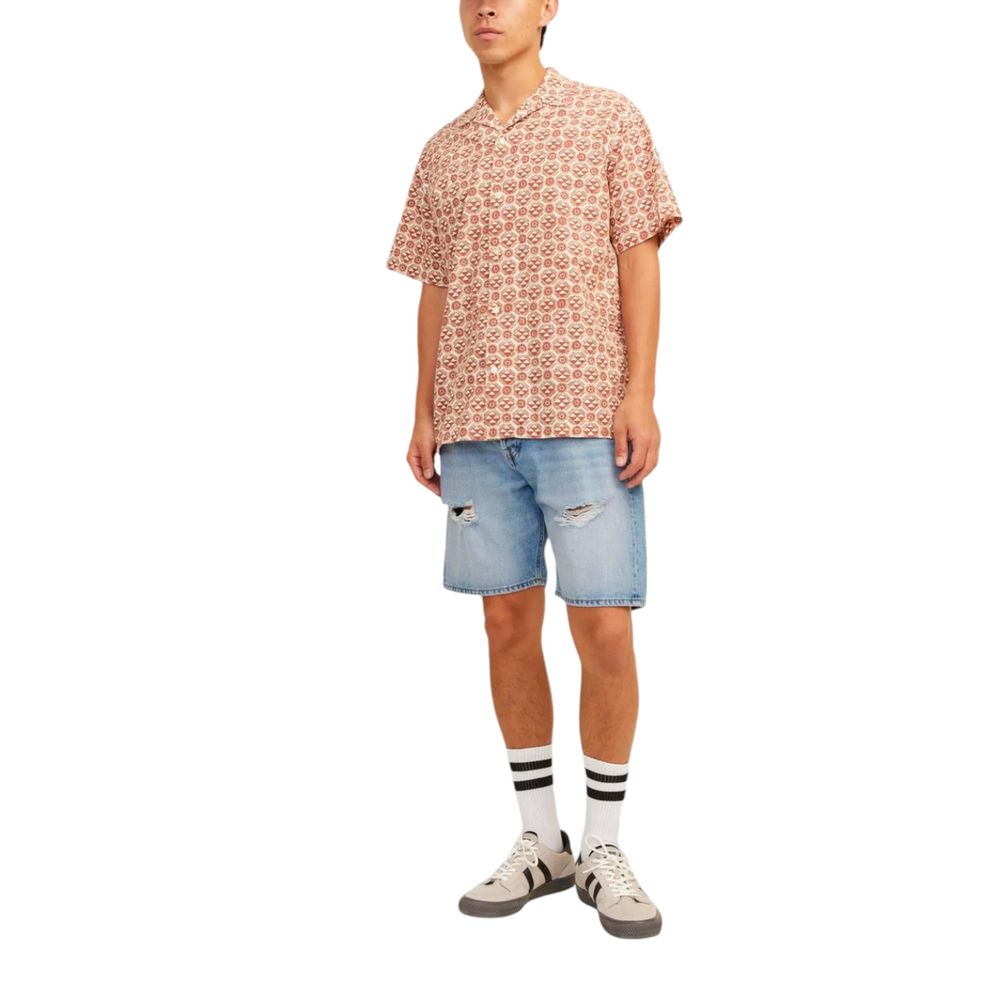 Jack Jones Hellblaue Baumwoll-Bermudashorts