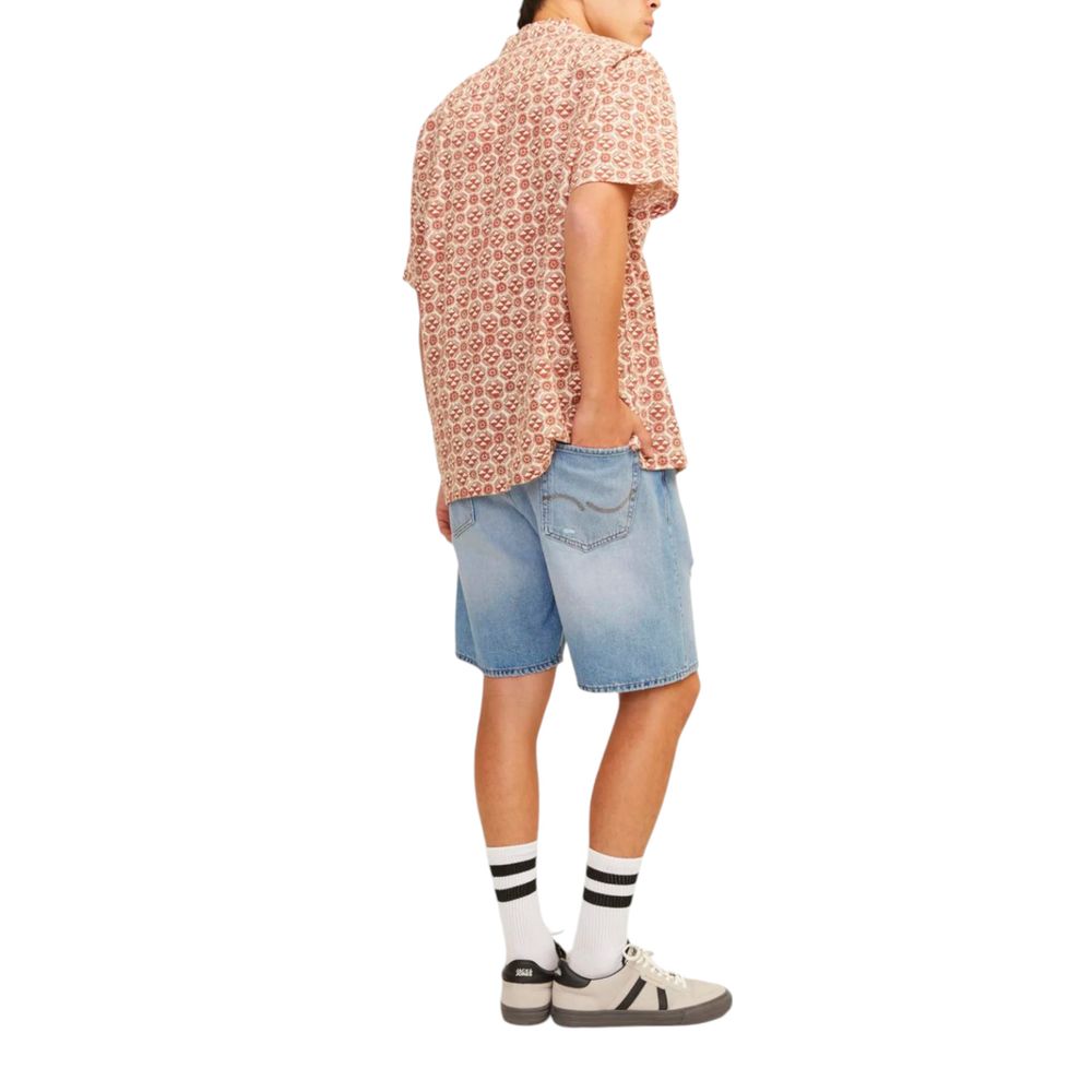 Jack Jones Hellblaue Baumwoll-Bermudashorts