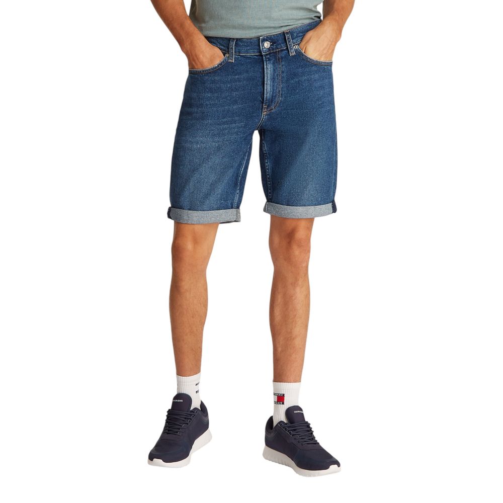 Calvin Klein Jeans Blaue Baumwoll-Bermudashorts