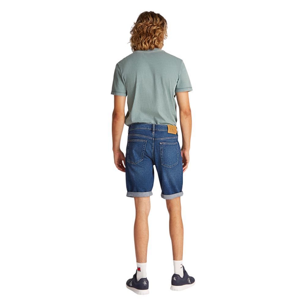 Calvin Klein Jeans Blaue Baumwoll-Bermudashorts