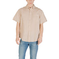 Calvin Klein Jeans Beige Leinen Kurzarmhemd