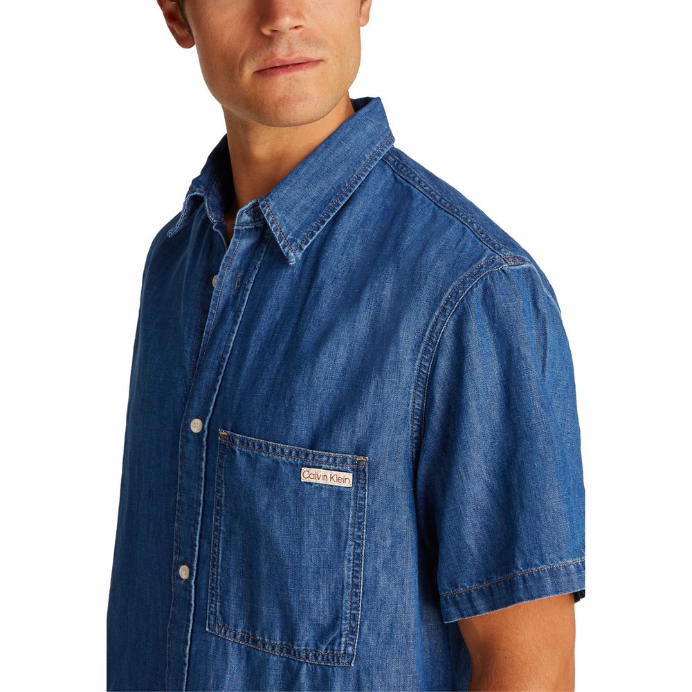 Calvin Klein Jeans Blaues Denim-Hemd