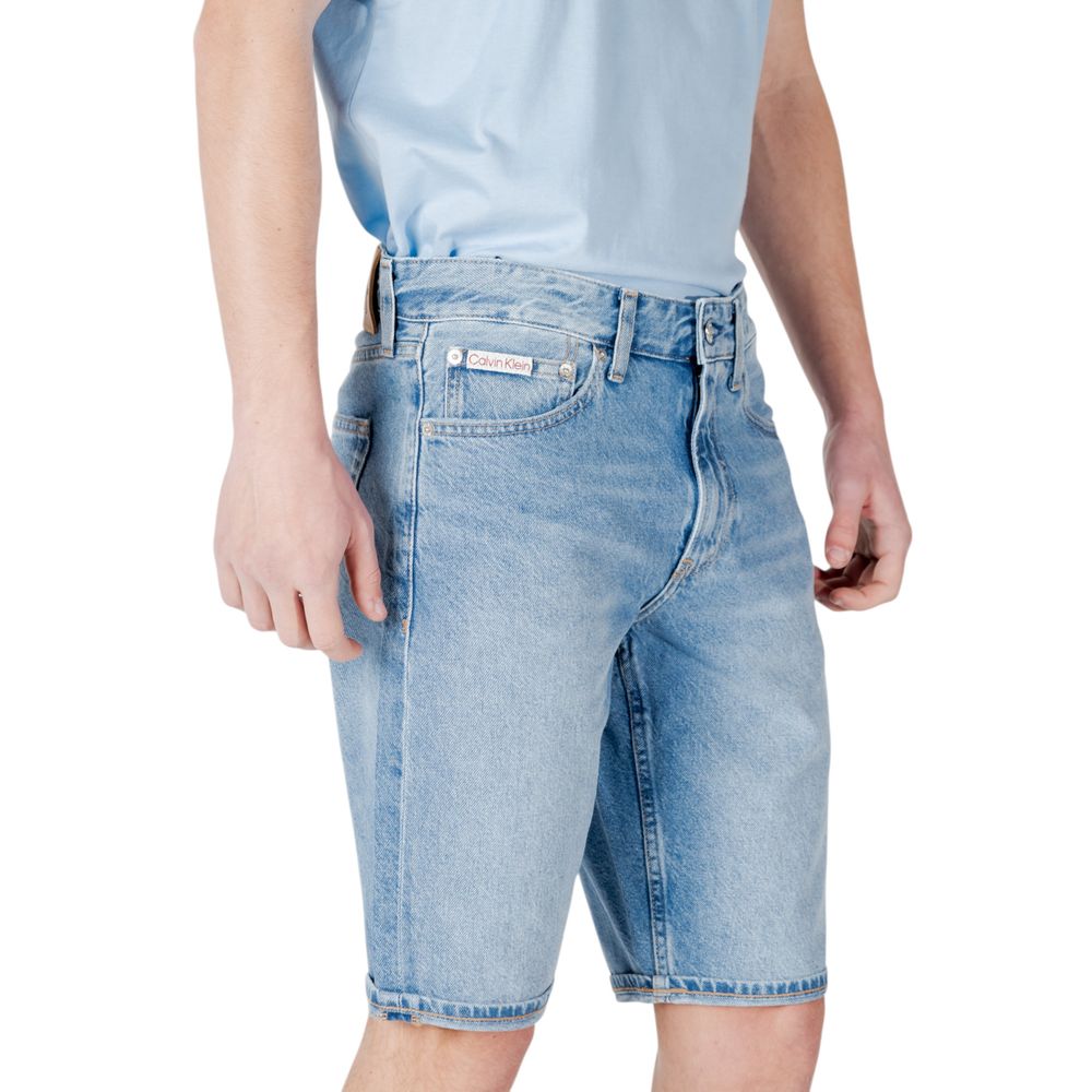 Calvin Klein Jeans Blaue Baumwoll-Bermudashorts