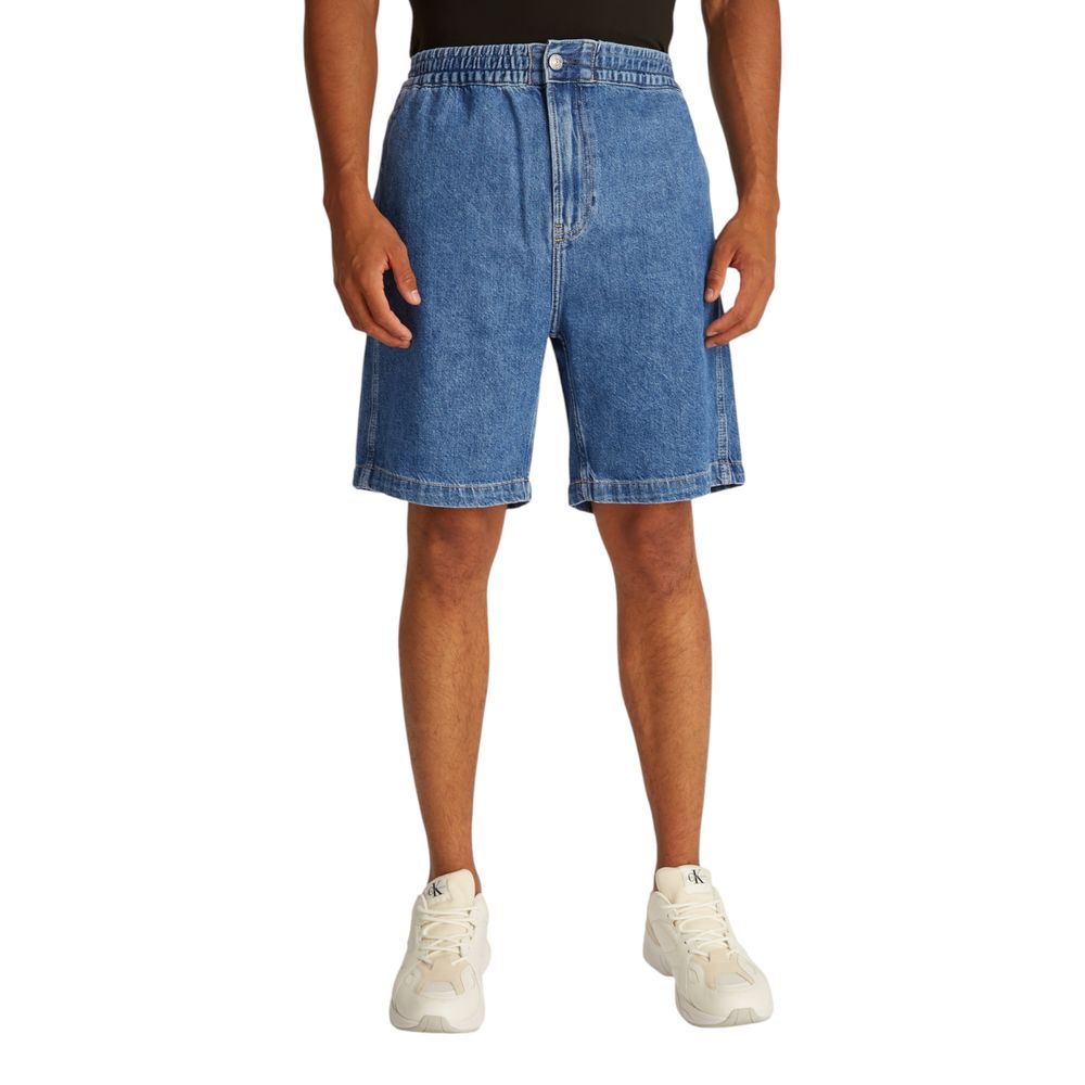 Calvin Klein Jeans Blaue Baumwoll-Bermudashorts