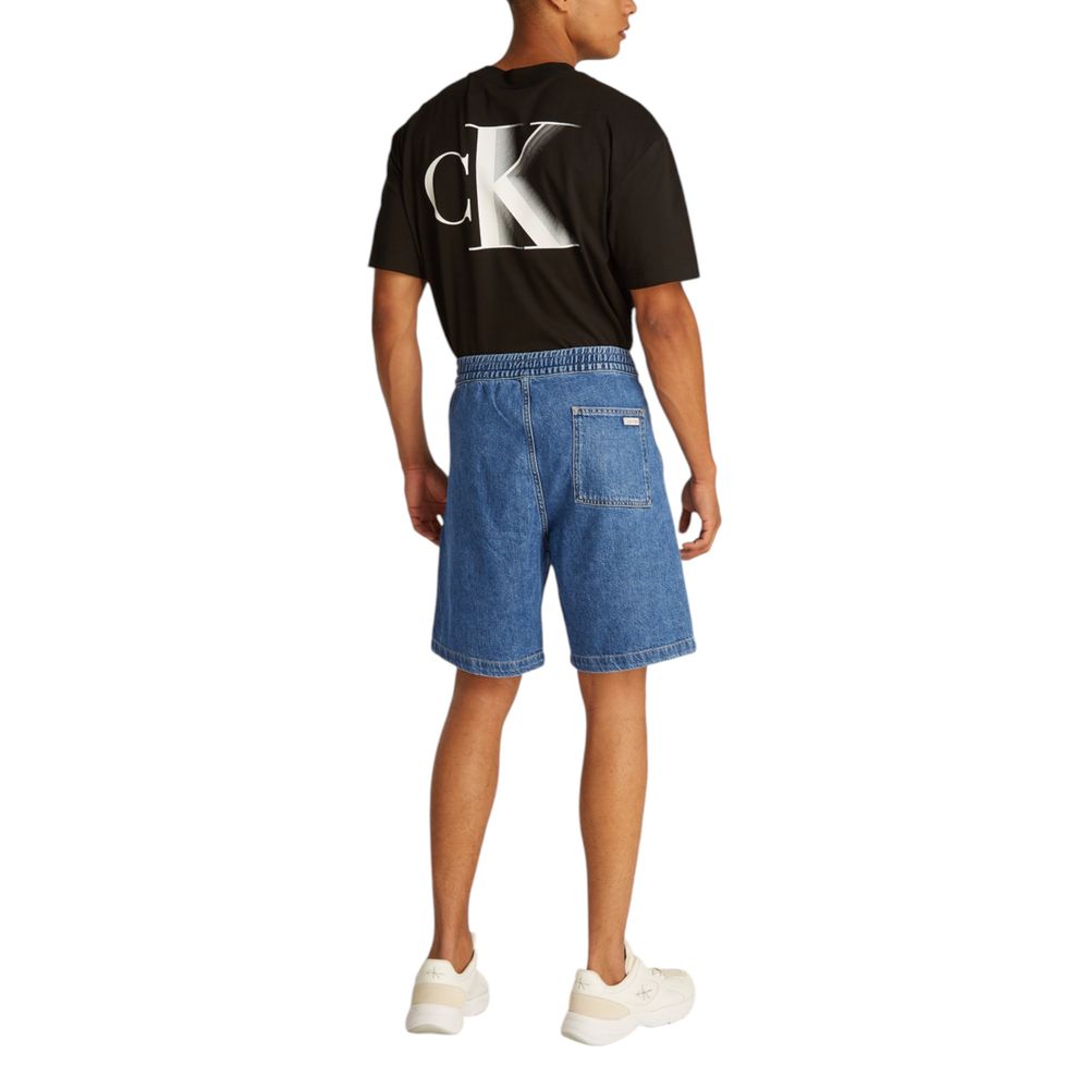 Calvin Klein Jeans Blaue Baumwoll-Bermudashorts