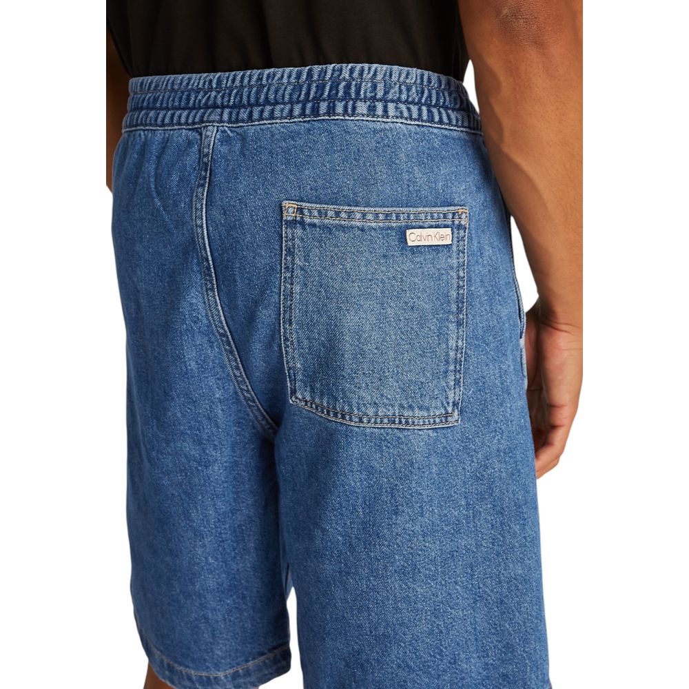 Calvin Klein Jeans Blaue Baumwoll-Bermudashorts