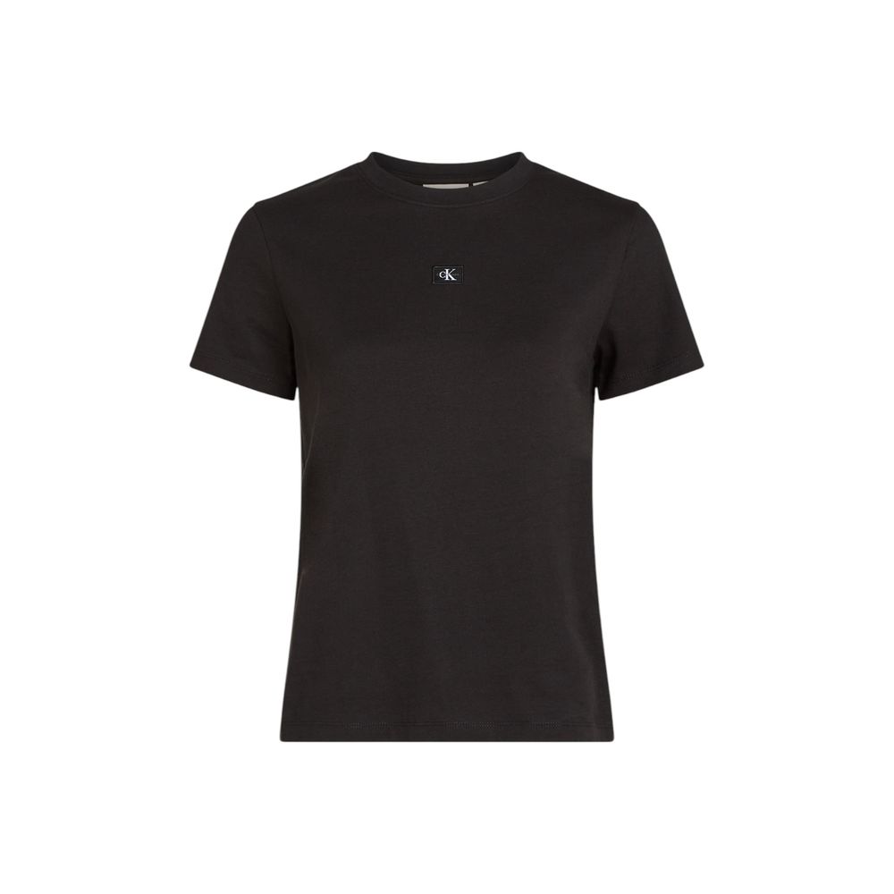 Calvin Klein Jeans Schwarzes T-Shirt aus recycelter Baumwolle
