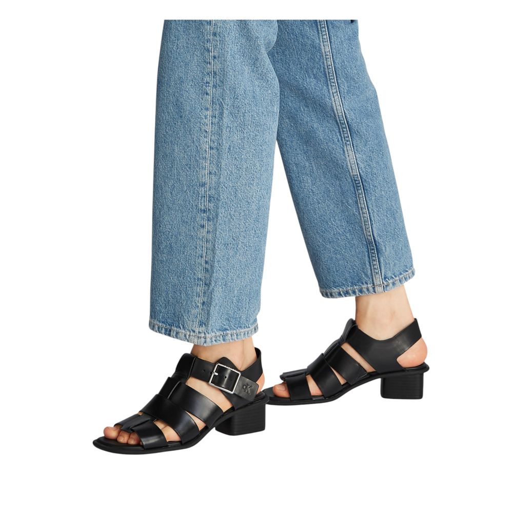 Calvin Klein Jeans Schwarze Sandalen aus Polyester