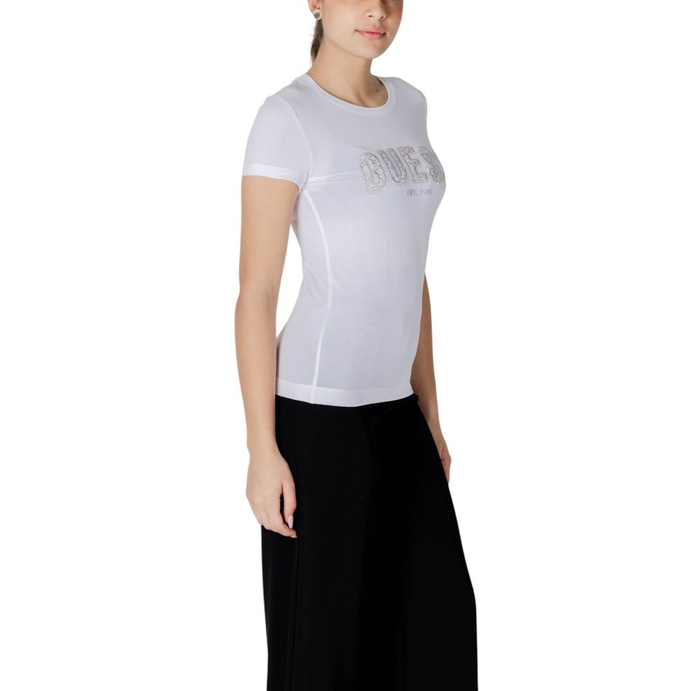 Guess Weißes Baumwoll-T-Shirt