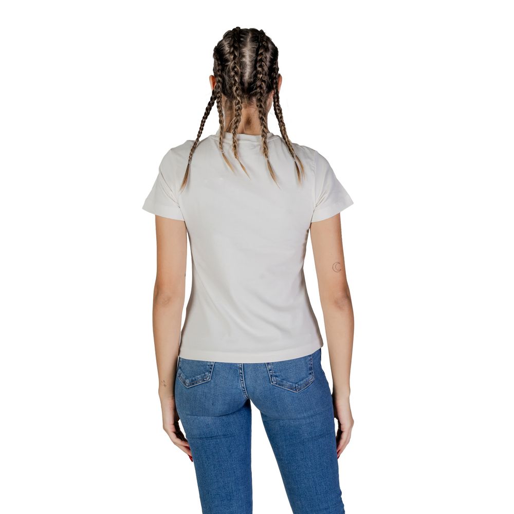 Guess Active Cremefarbenes Baumwoll-T-Shirt
