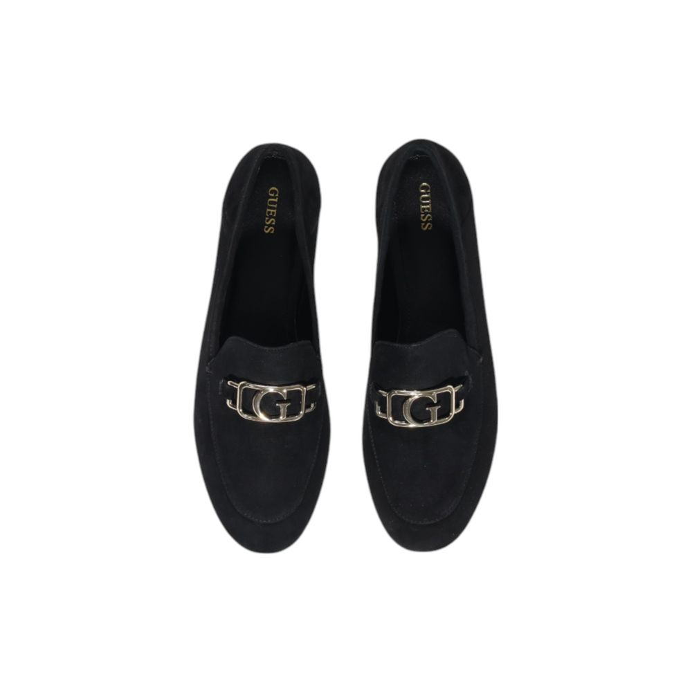 Guess Schwarze Leder Plateau-Pumps