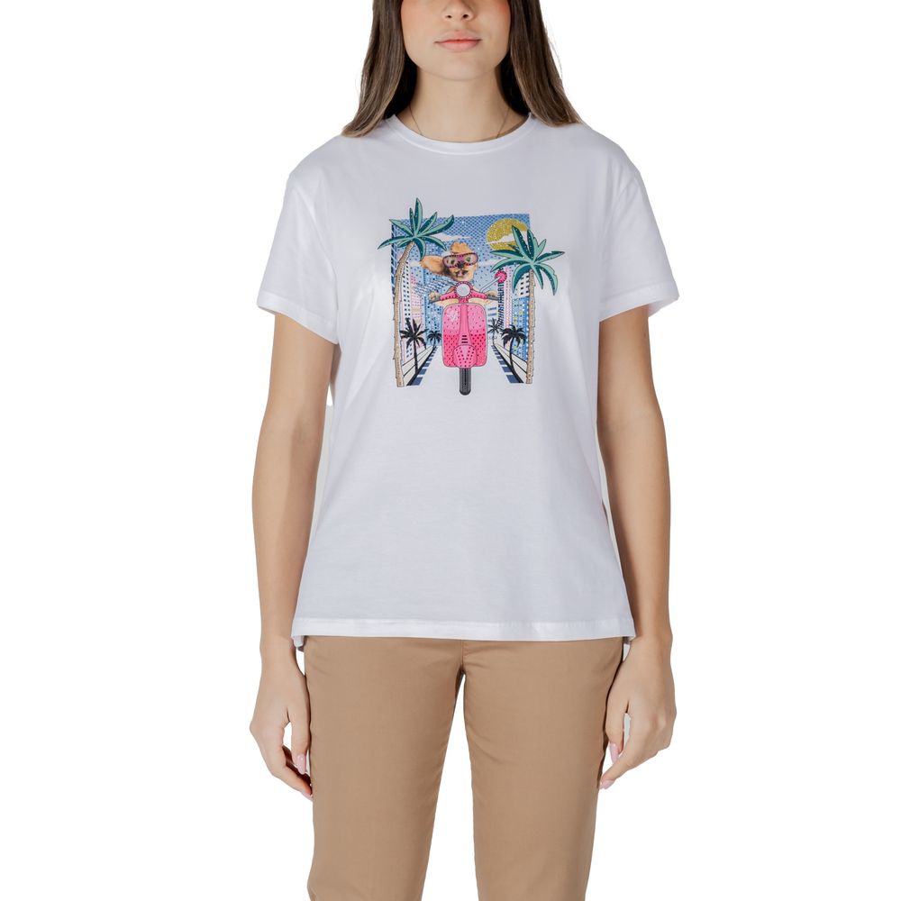 Liu Jo Weißes Baumwoll-T-Shirt