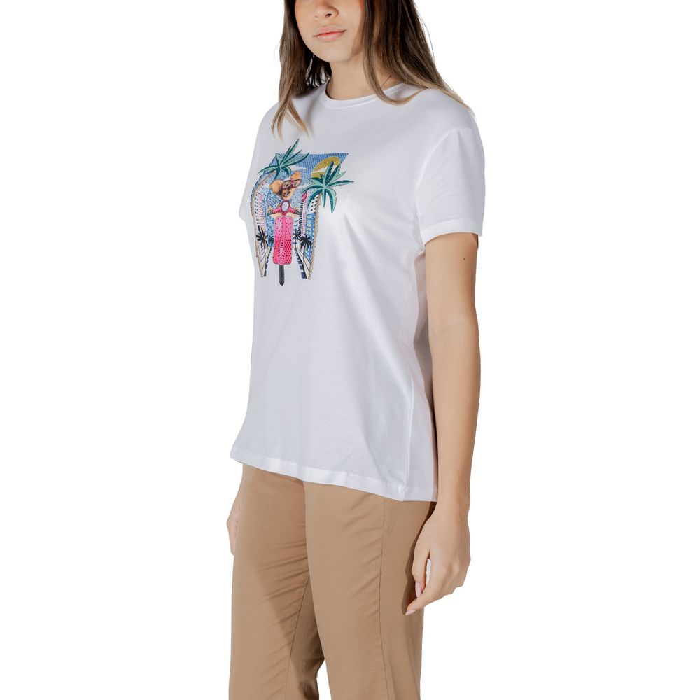 Liu Jo Weißes Baumwoll-T-Shirt