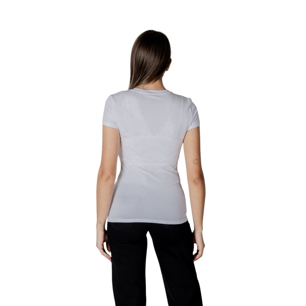 Armani Exchange Weißes Baumwoll-T-Shirt
