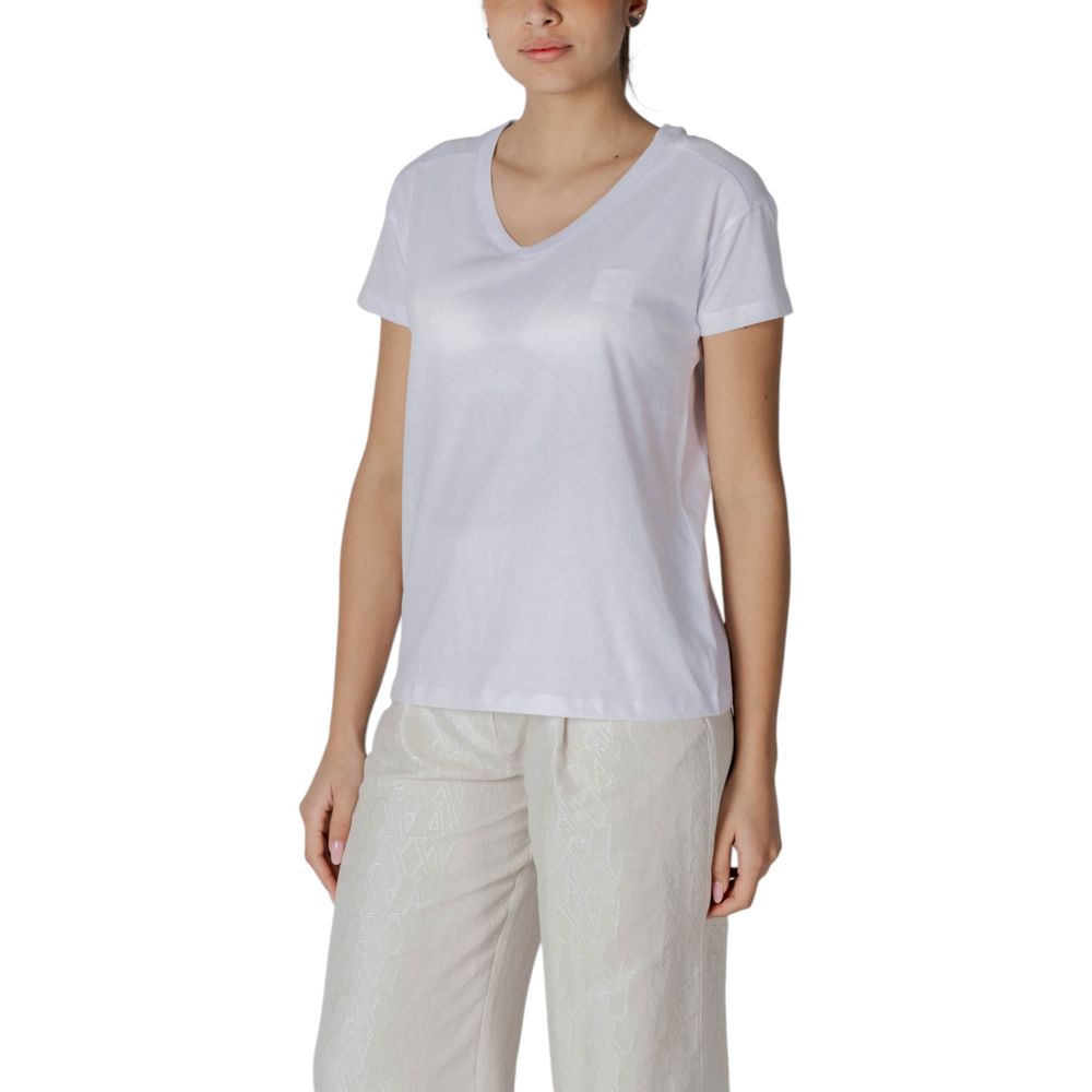 Armani Exchange Weißes Baumwoll-T-Shirt