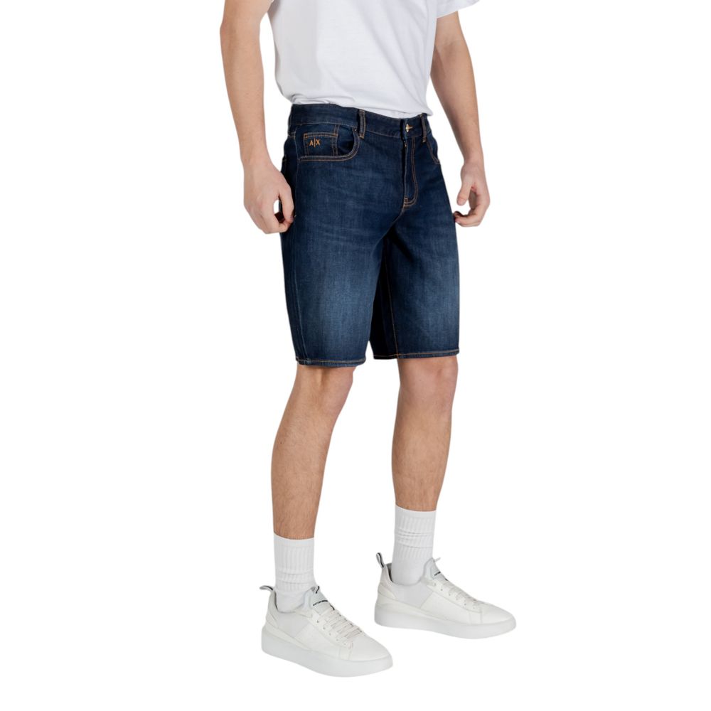 Armani Exchange Blaue Baumwoll-Bermudashorts