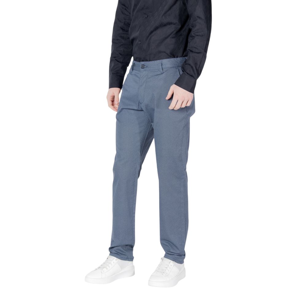 Armani Exchange Blaue Baumwoll-Röhrenhose