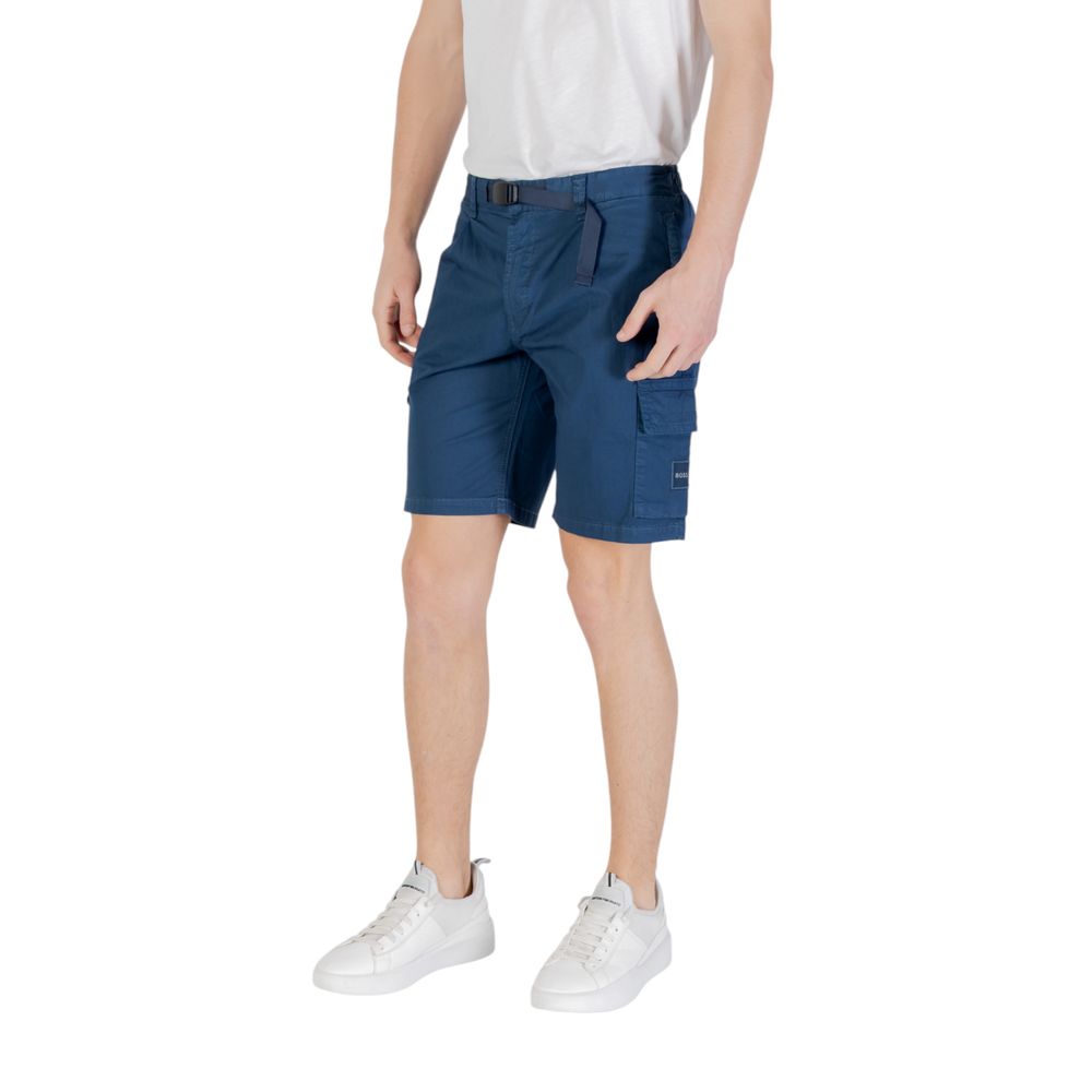 Hugo Boss Blaue Baumwoll-Bermudashorts