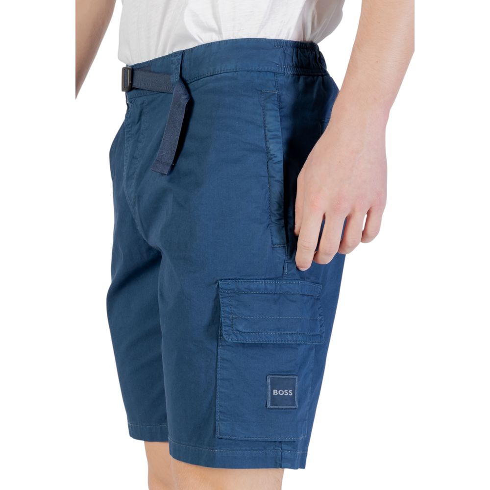 Hugo Boss Blaue Baumwoll-Bermudashorts